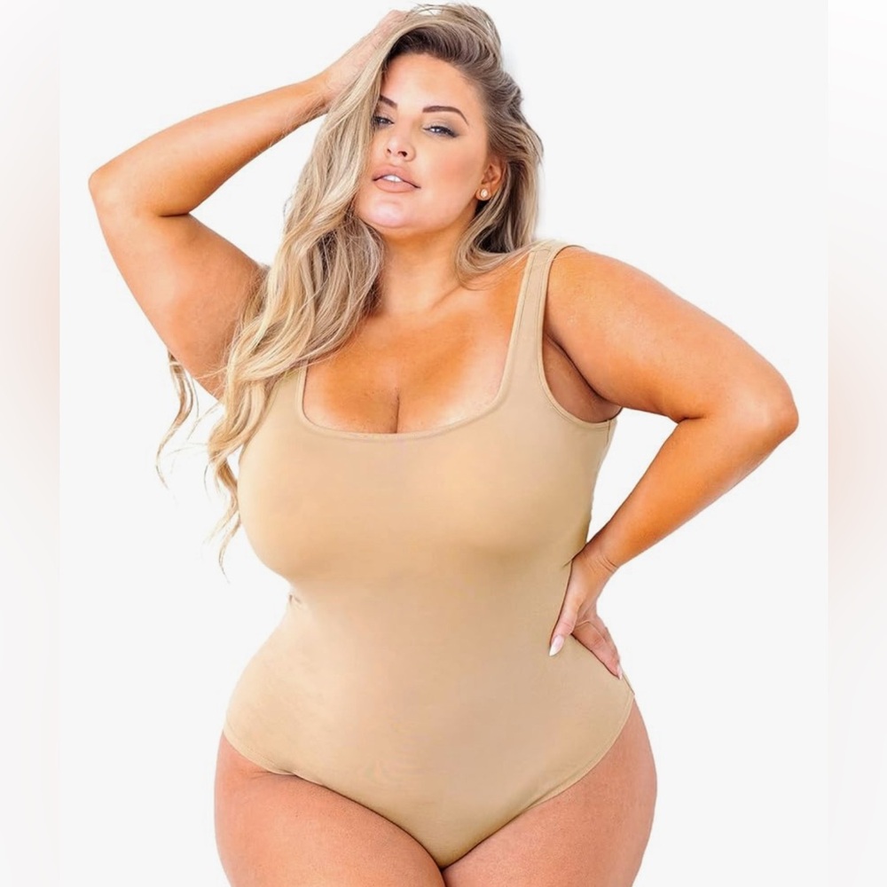 Plus sized poseshe tank top bodysuit